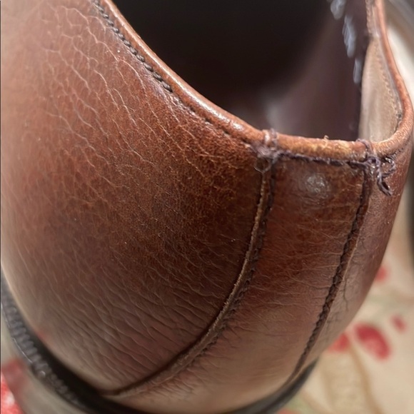 Salvatore Ferragamo Brown Pebble Leather Lace Up Sleek Square Oxfords Shoes main image 9